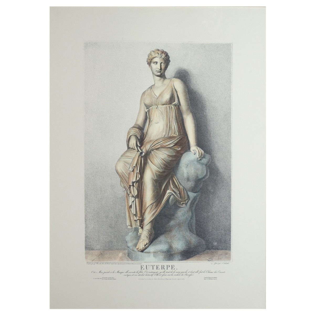 Vintage Italian School Color Engraving