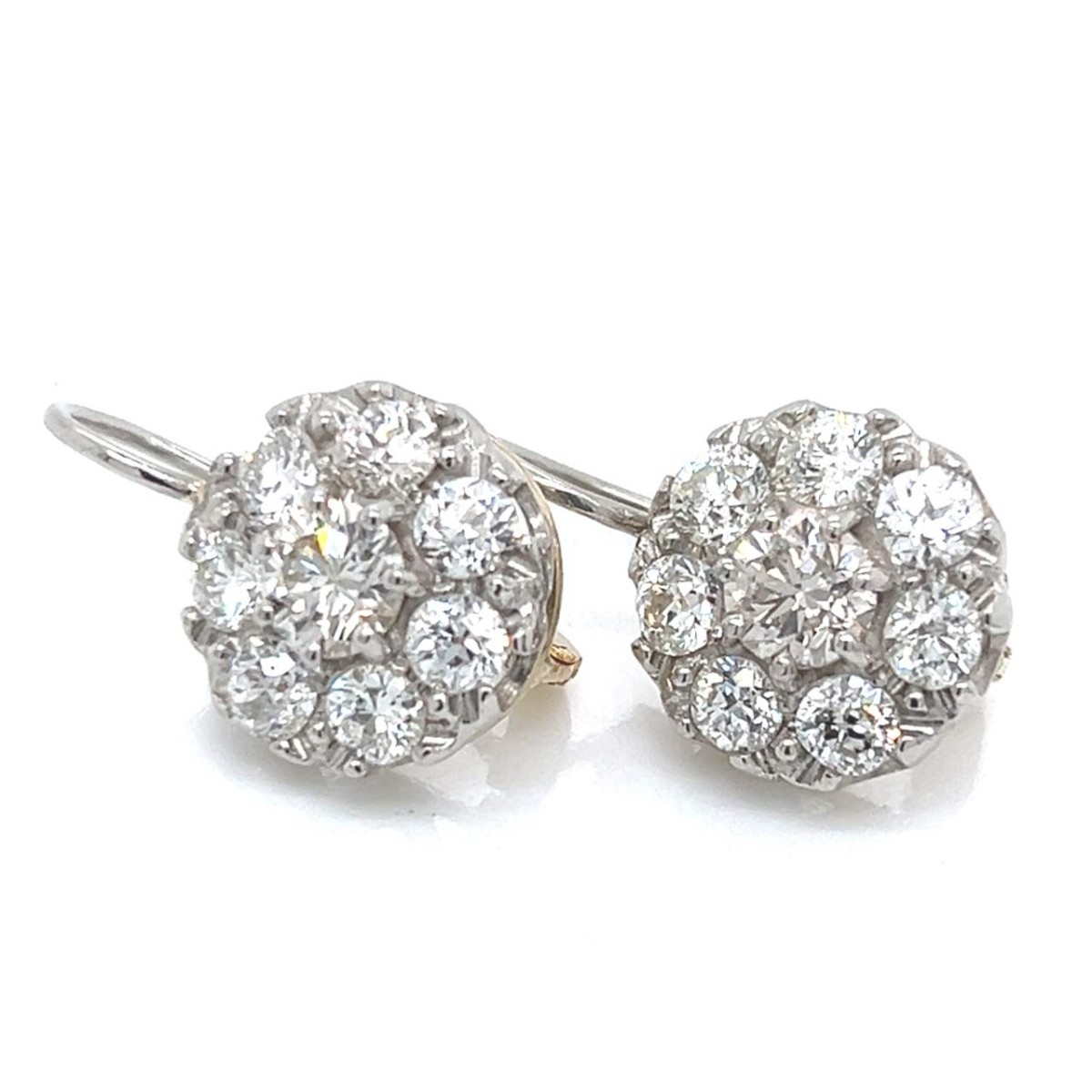 Diamond and Platinum Earrings