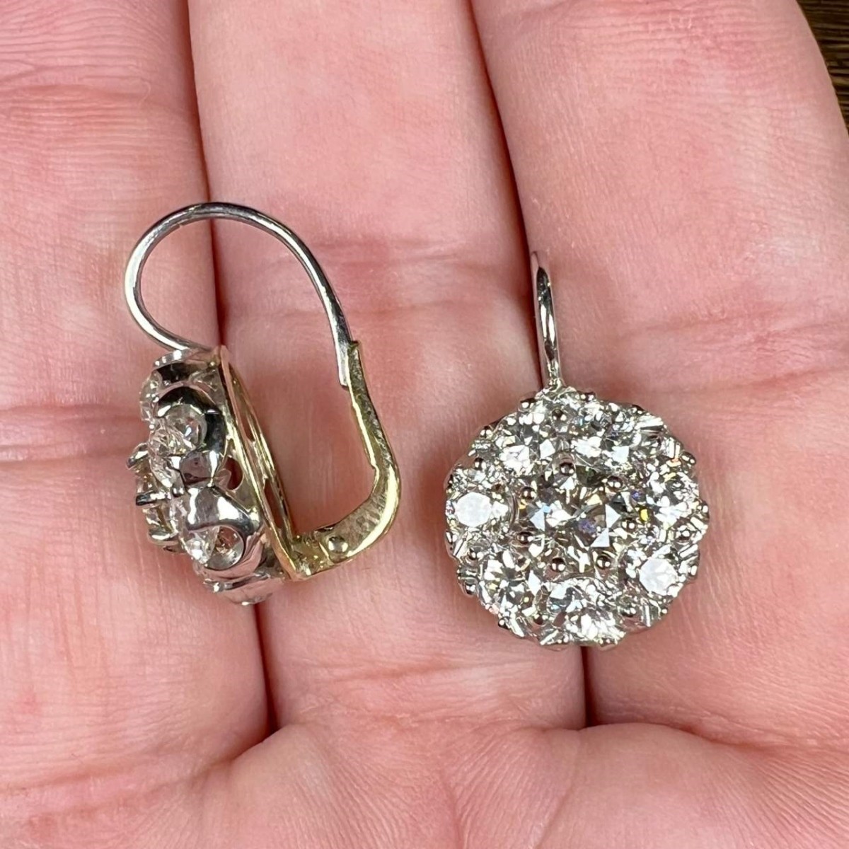 Diamond and Platinum Earrings