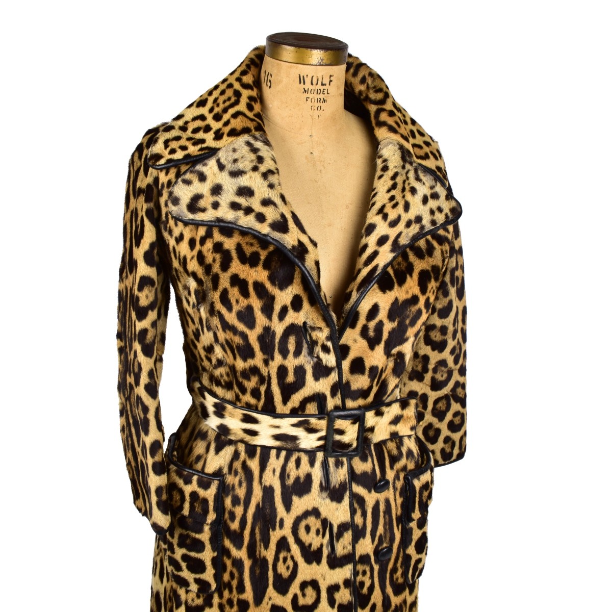 Vintage Henri Bendel Full Length Leopard Coat