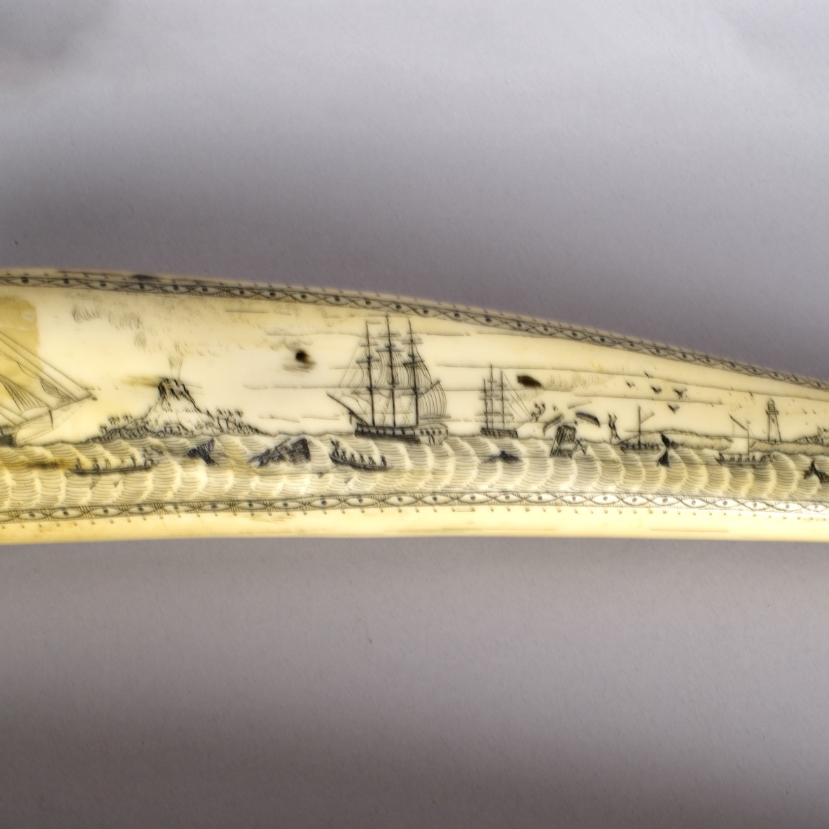 Six (6) Reproduction Scrimshaw Tusks