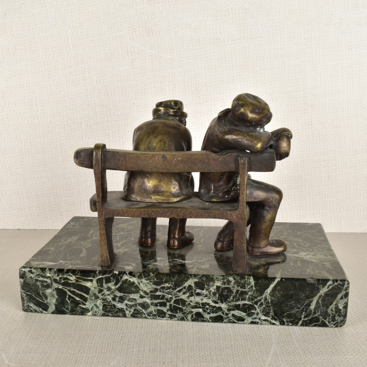 Bronze Sculpture of Two (2) Men Sitting