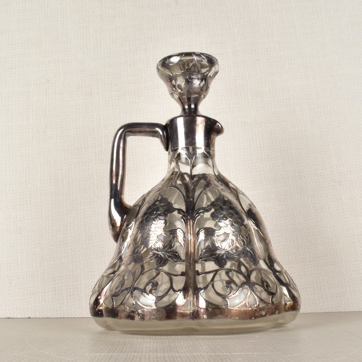 Silver Overlay Claret Jug