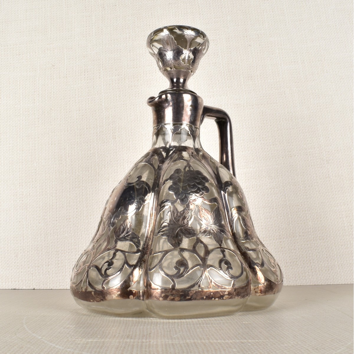 Silver Overlay Claret Jug