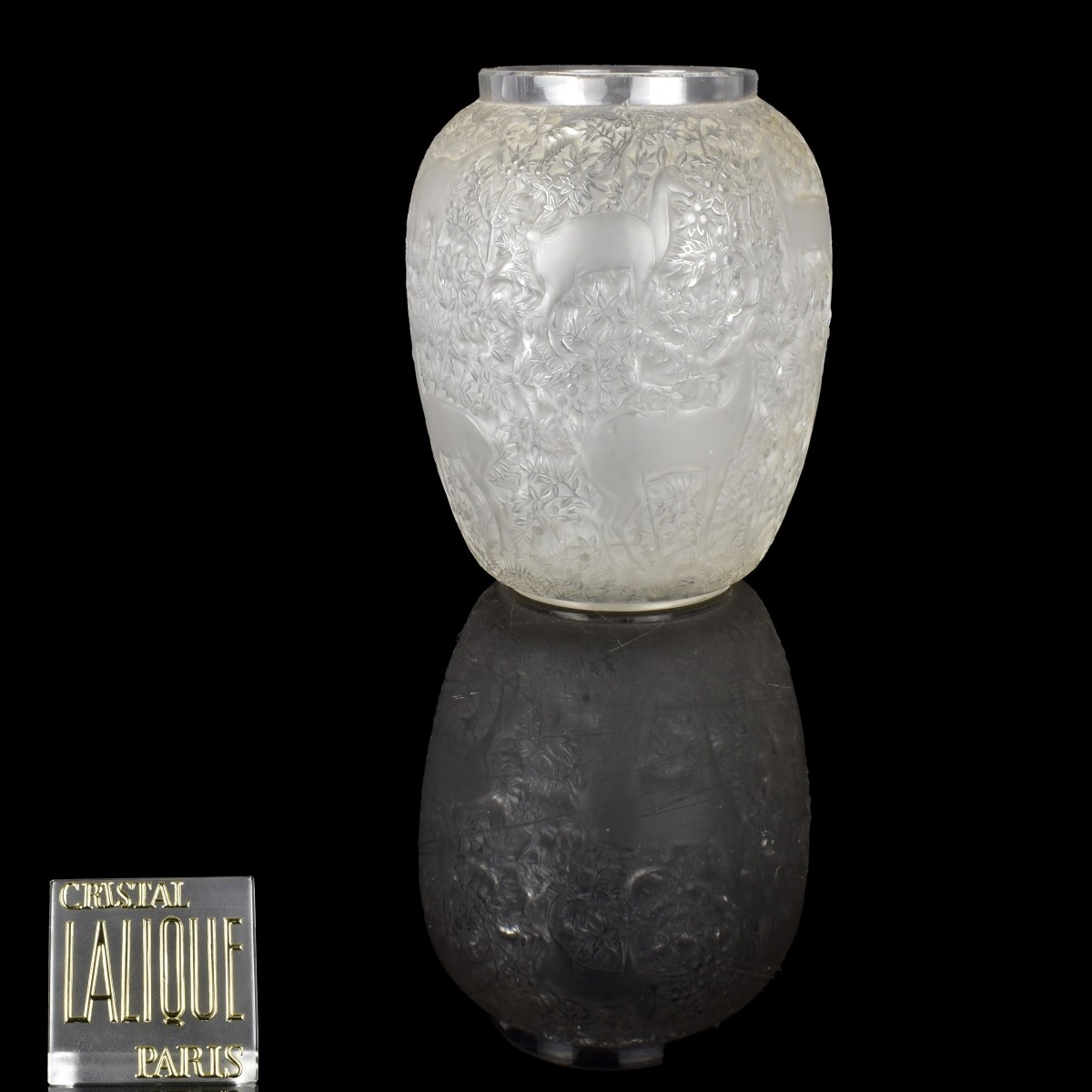 Lalique "Biches" Vase