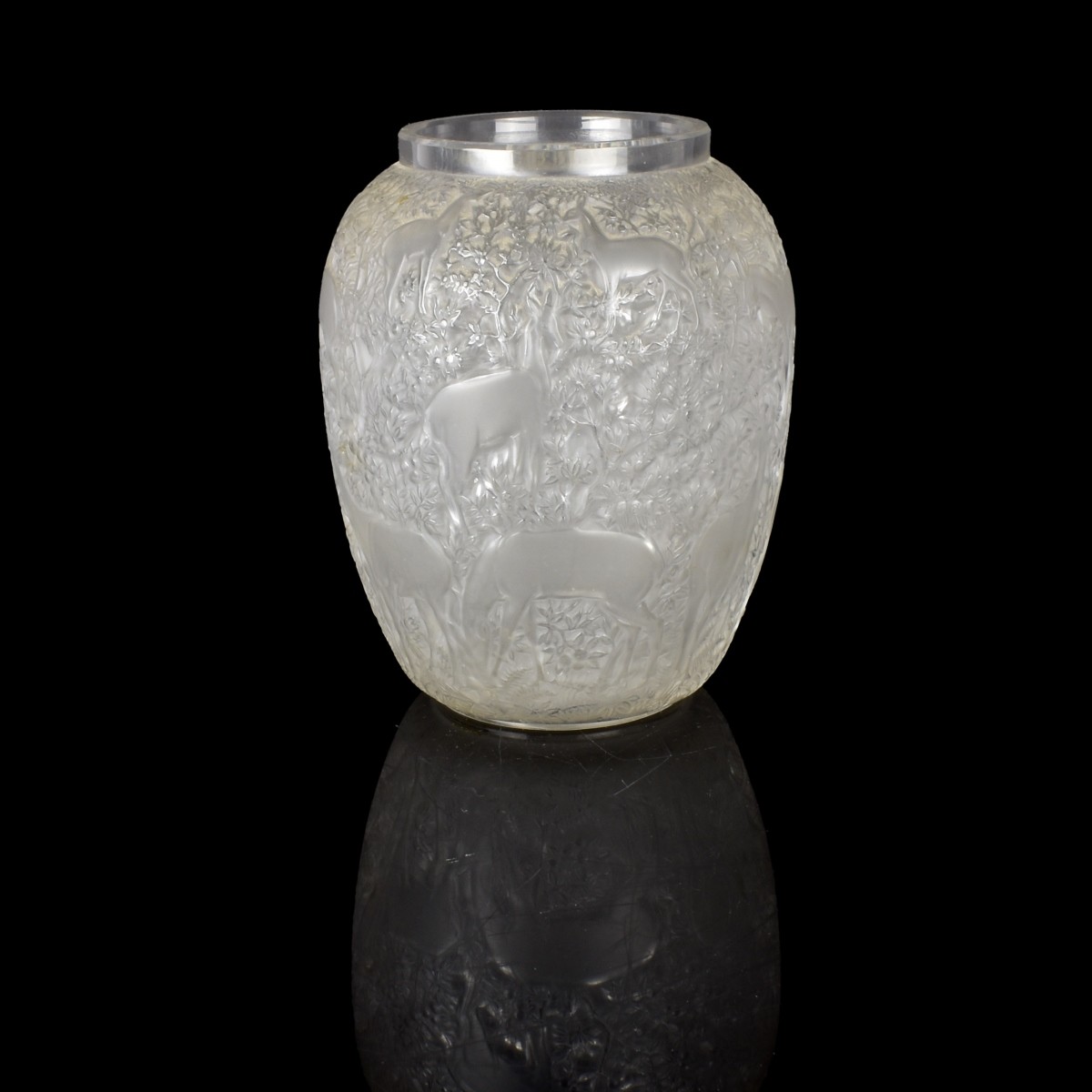 Lalique "Biches" Vase