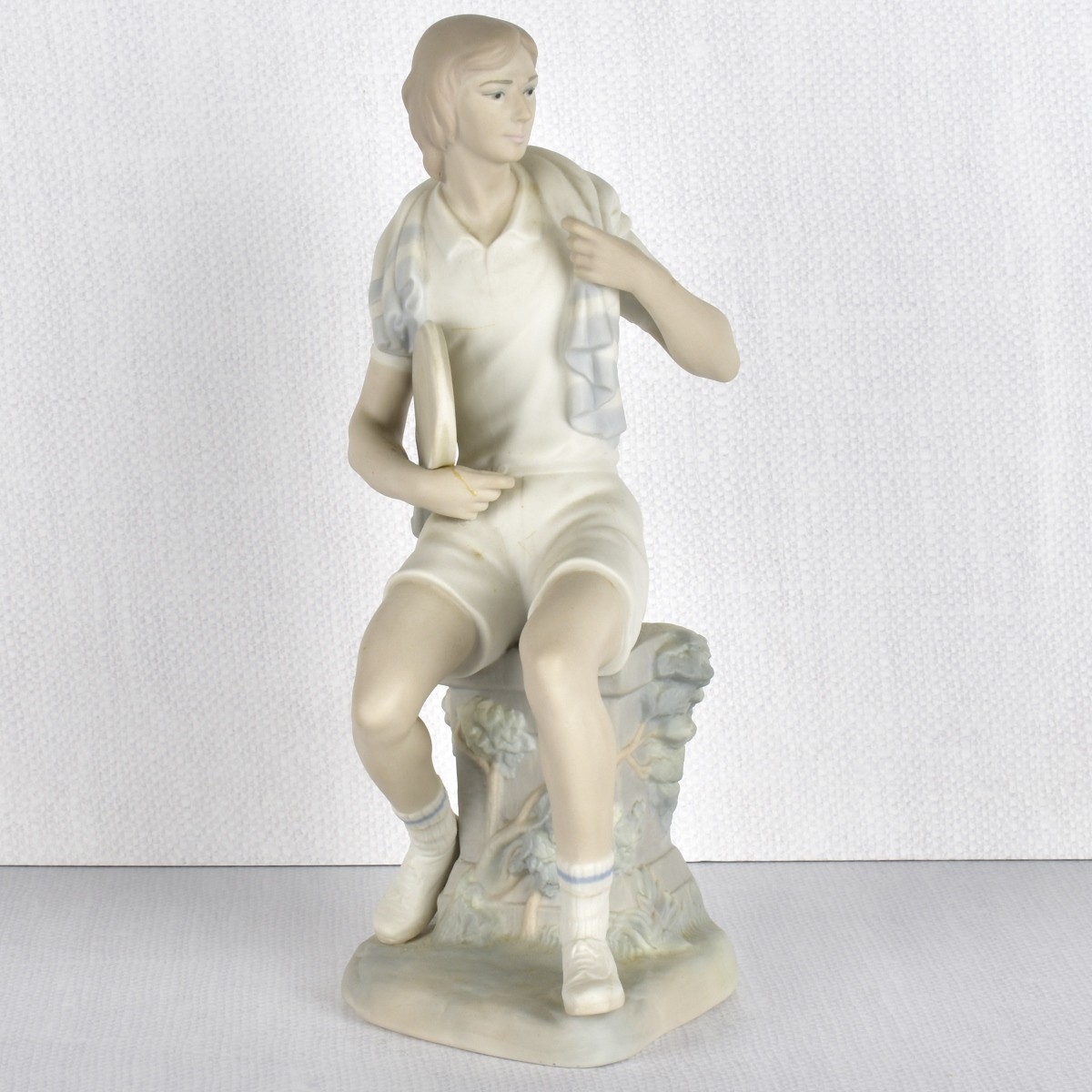 Lladro Bisque Figurine of a Tennis Player