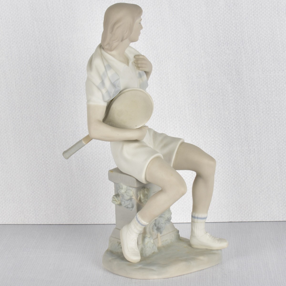 Lladro Bisque Figurine of a Tennis Player