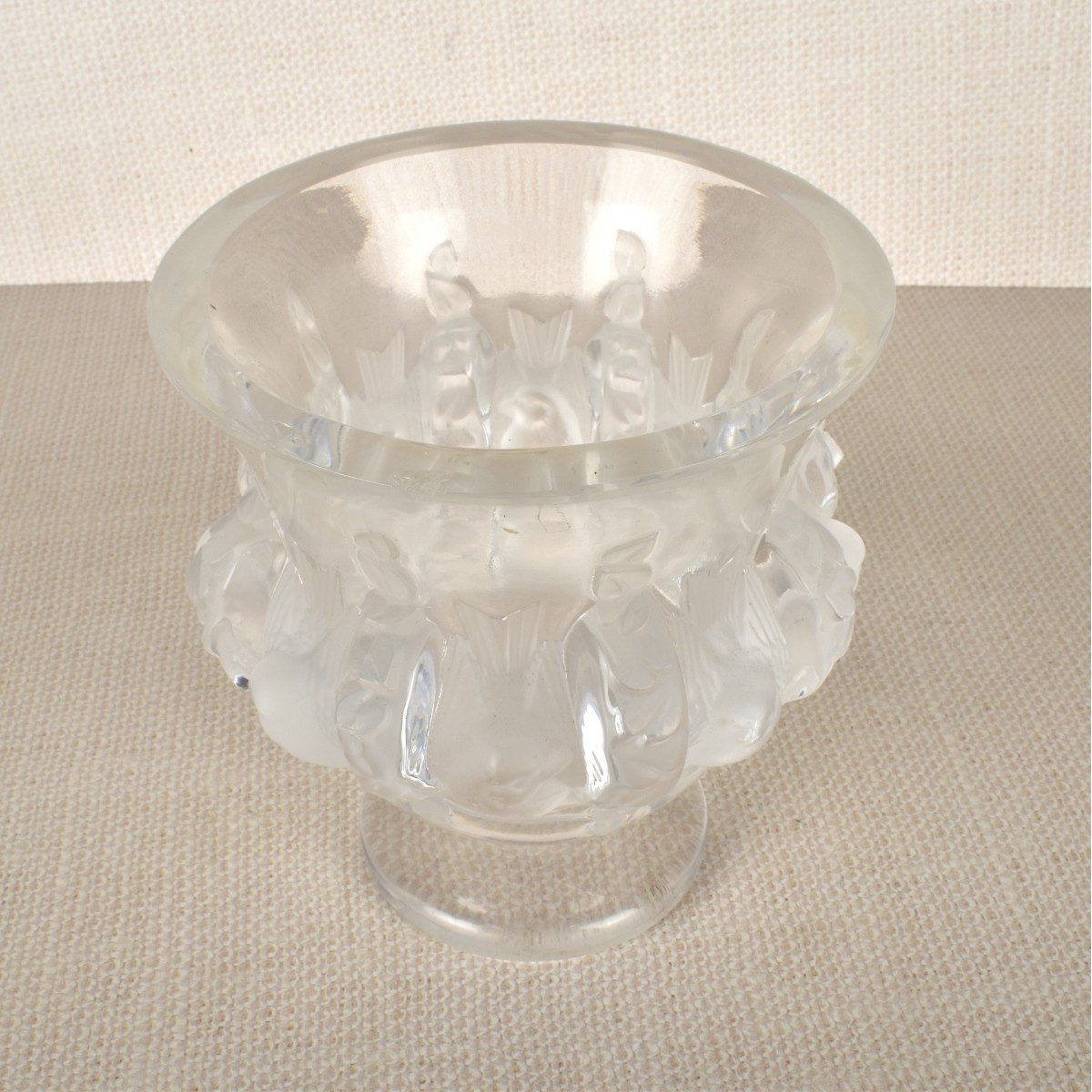 Lalique France crystal "Dampierre" Vase