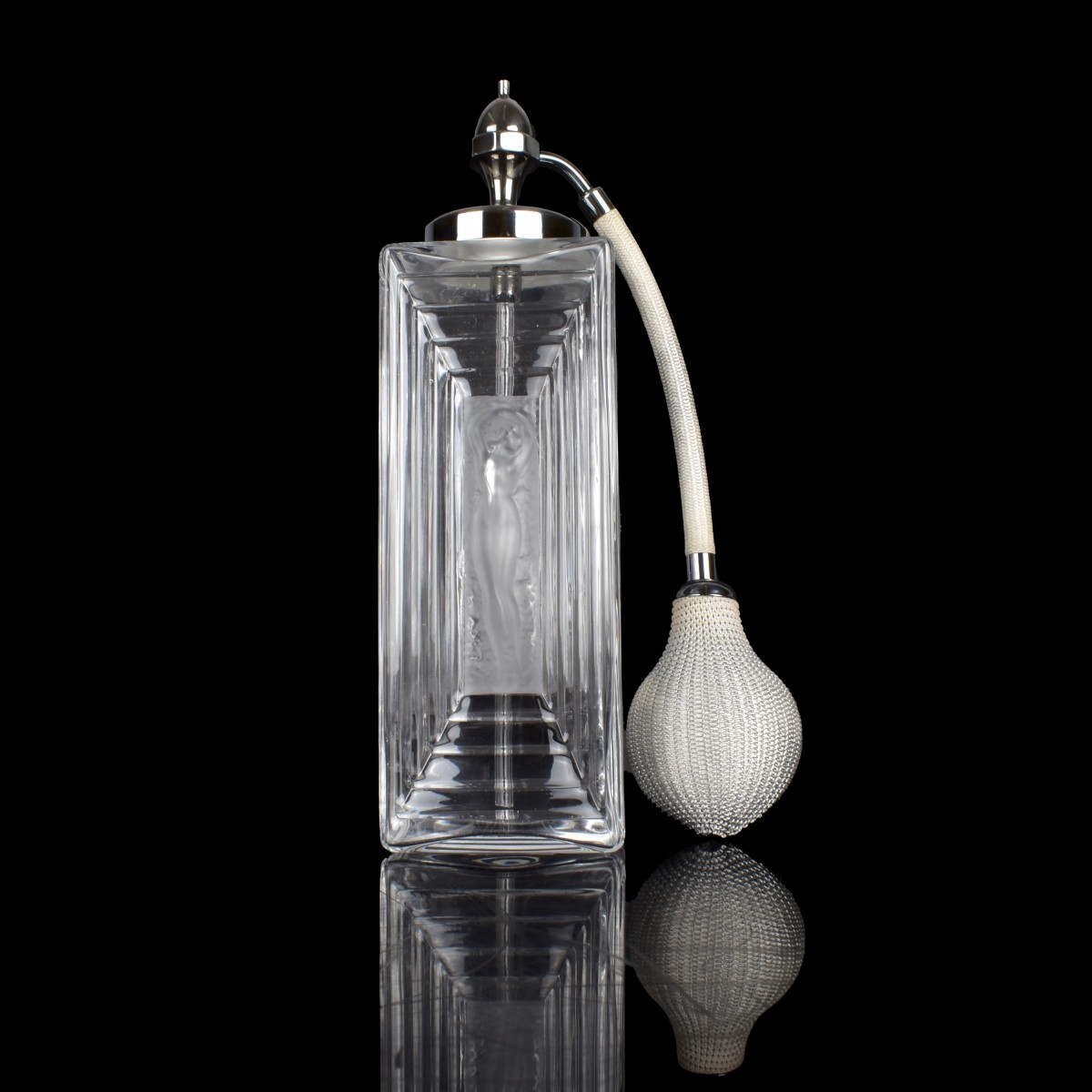 Lalique France "Duncan" Pattern Perfume Atomizer