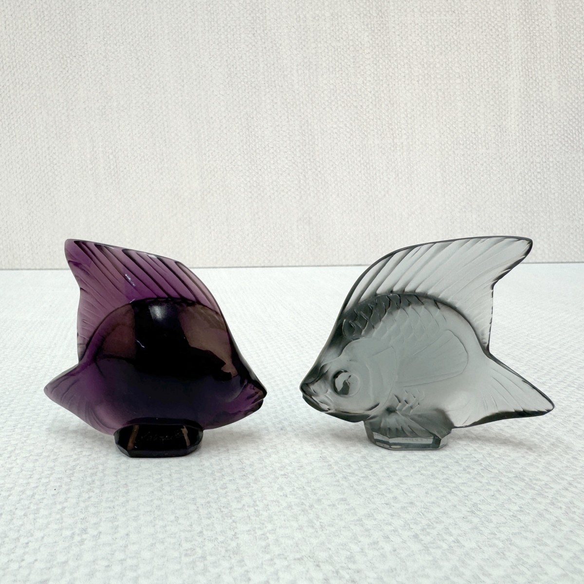 Lalique France Crystal Fish Figurines