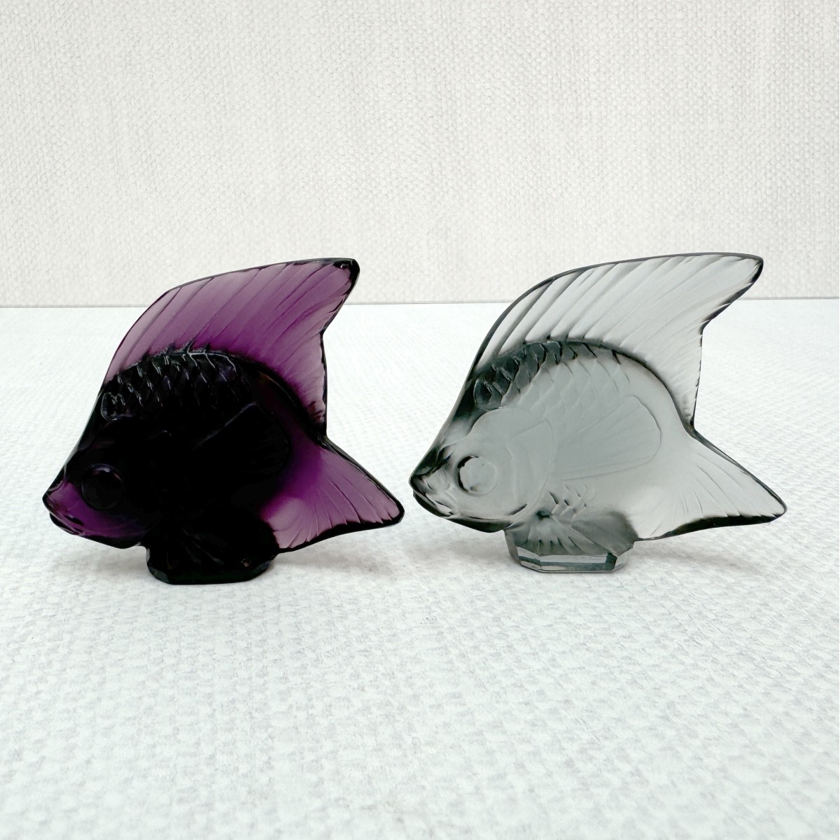 Lalique France Crystal Fish Figurines