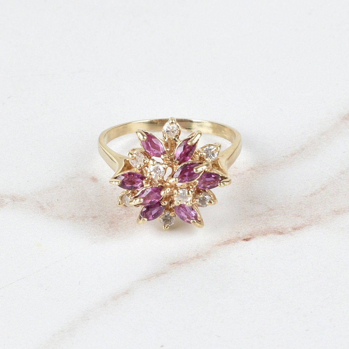 Ruby, Diamond and 14K Ring