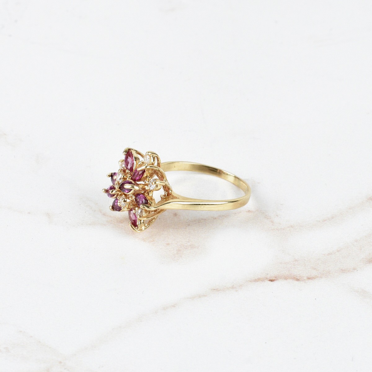 Ruby, Diamond and 14K Ring