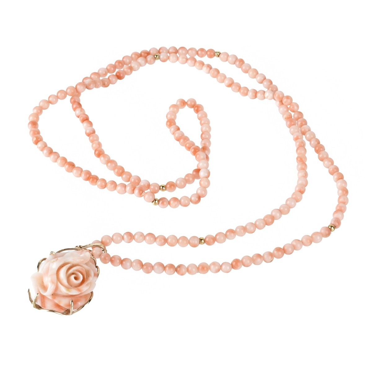 Coral and 14K Necklace