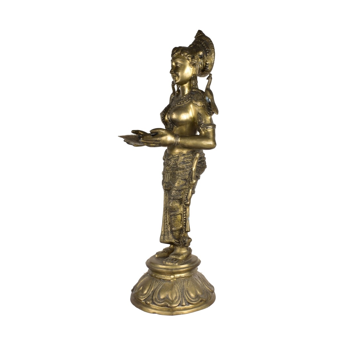 Bronze Deep Lakshmi Hindu Statue