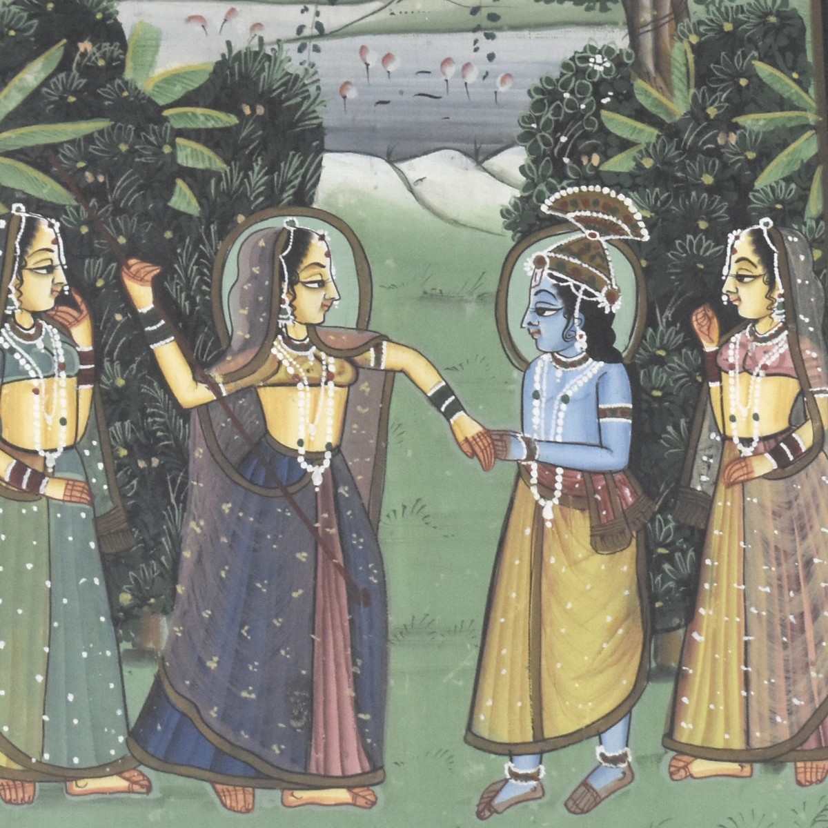 Four Mogul Indian Gouache Painting