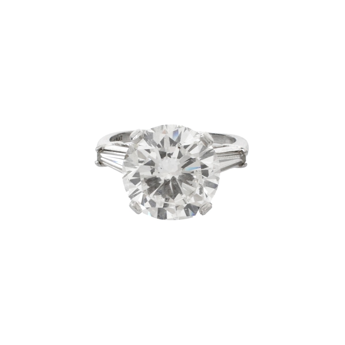 5.04ct Diamond and Platinum Ring