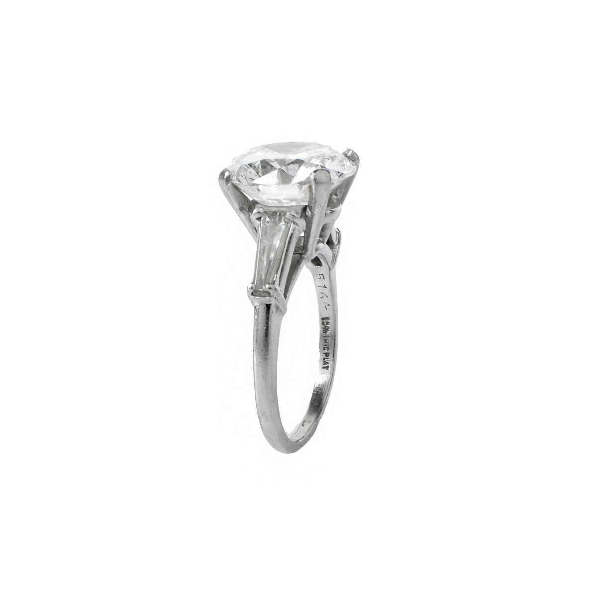 5.04ct Diamond and Platinum Ring