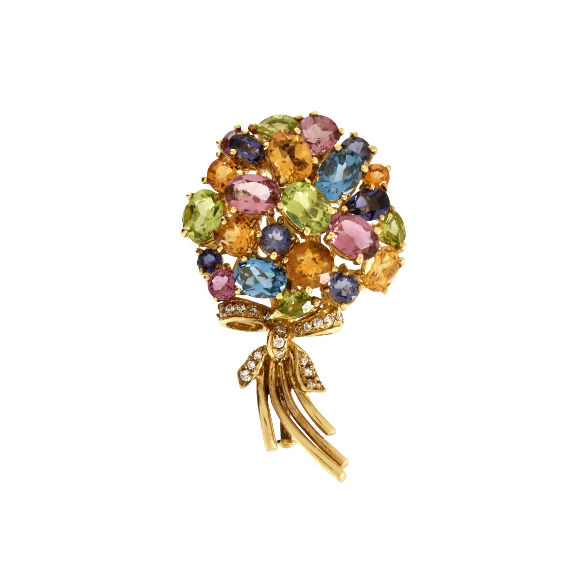 H. Stern Gemstone and 18K Brooch