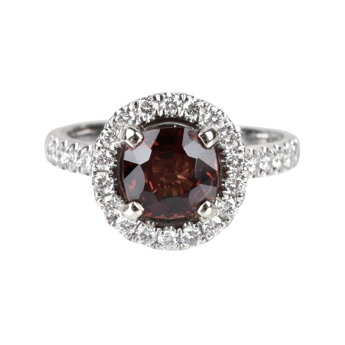 Spinel, Diamond and 18K Ring