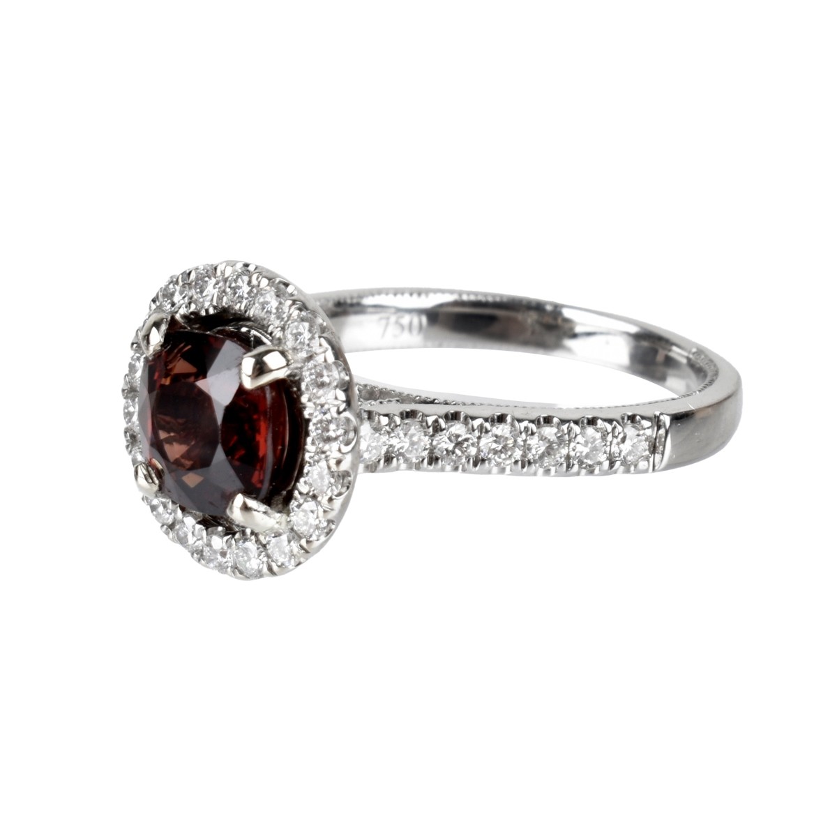 Spinel, Diamond and 18K Ring