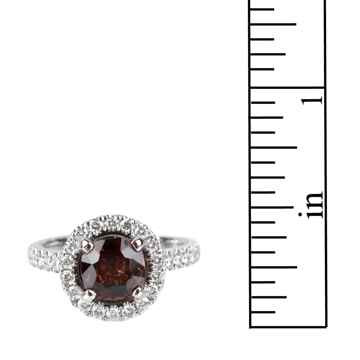 Spinel, Diamond and 18K Ring