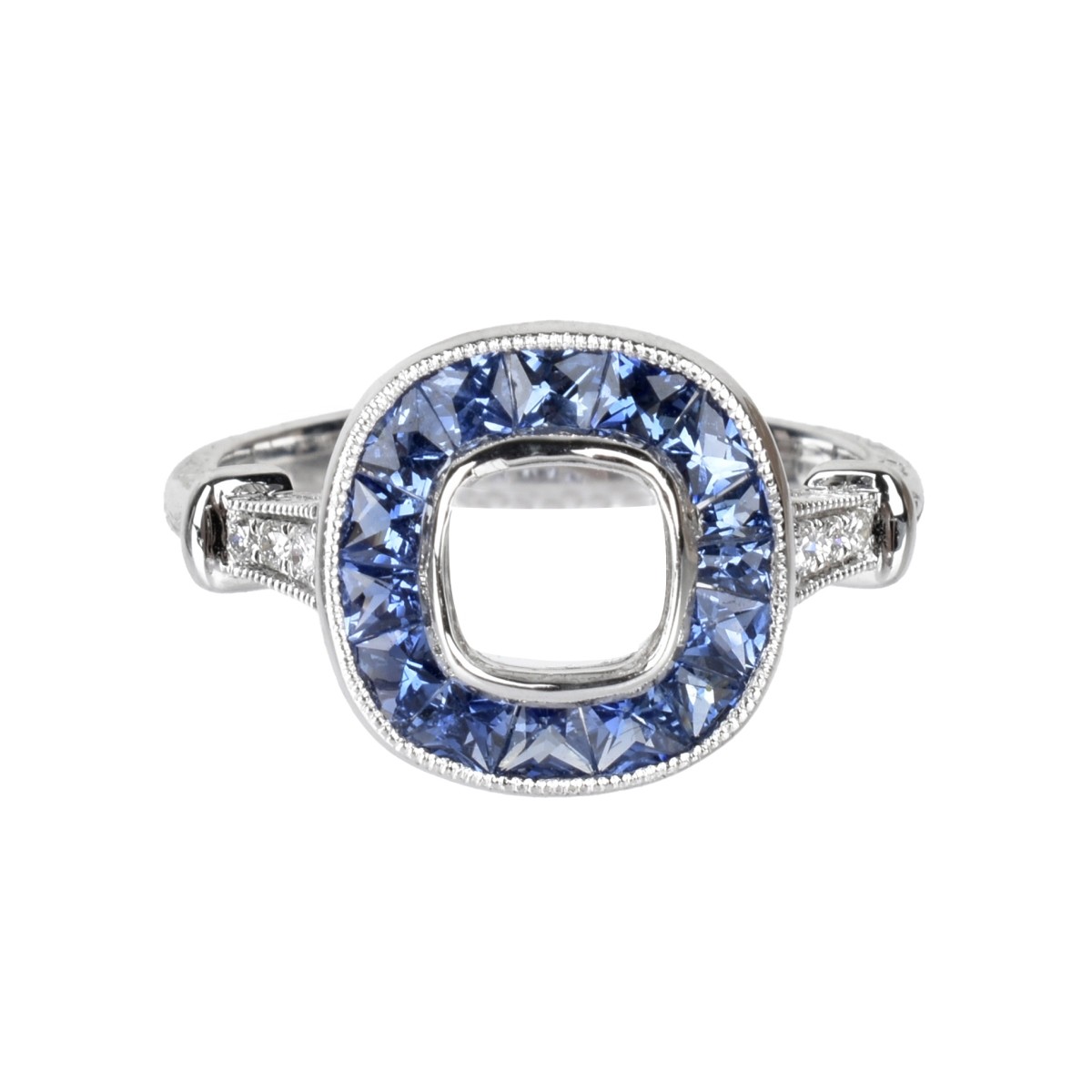 Sapphire, Diamond and 14K Ring