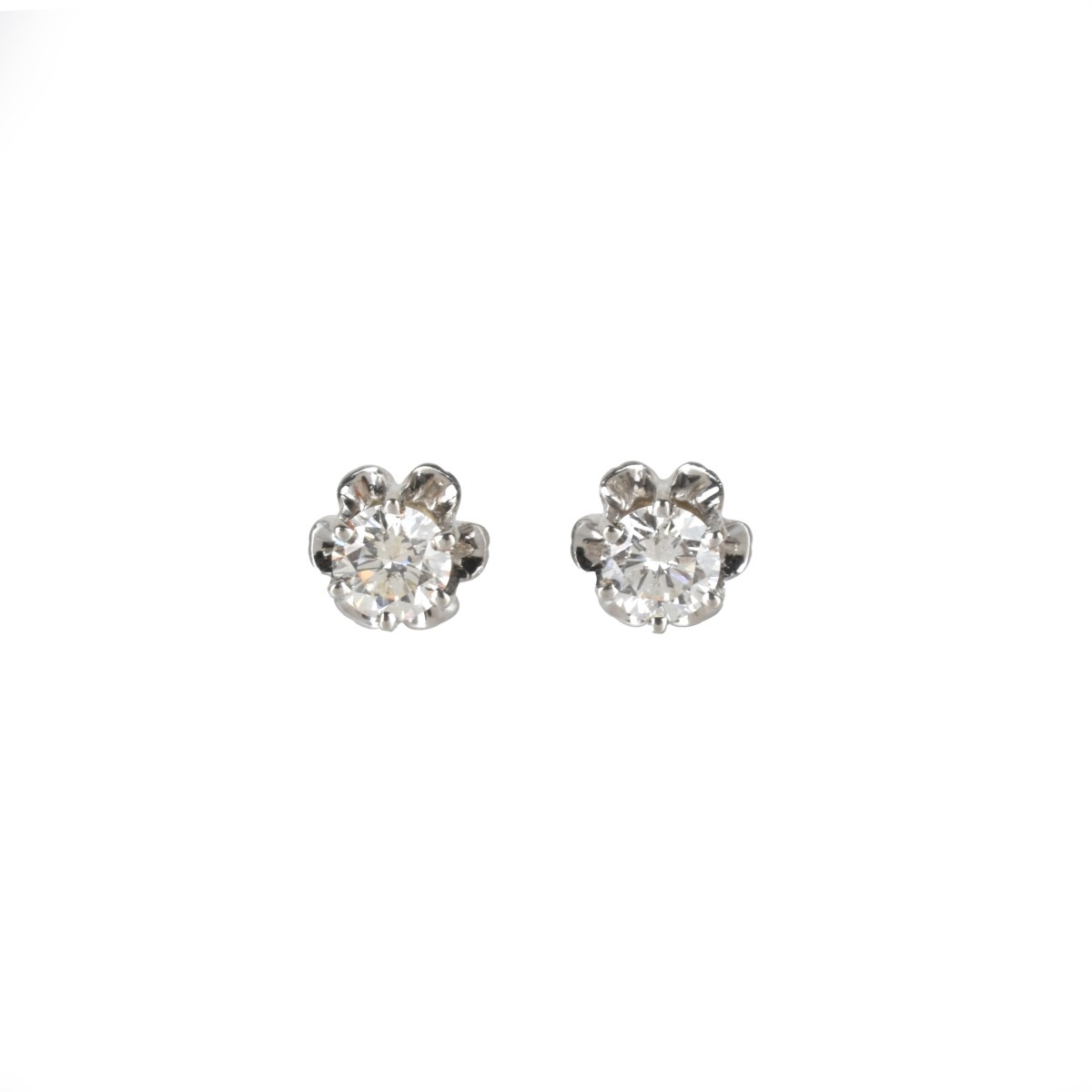 Diamond and 14K Ear Studs