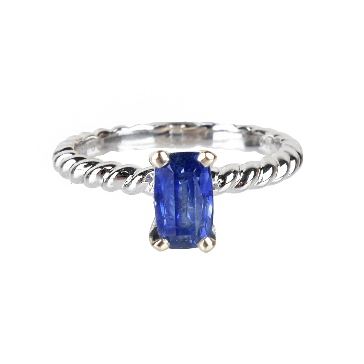 Sapphire, Diamond and 18K Ring