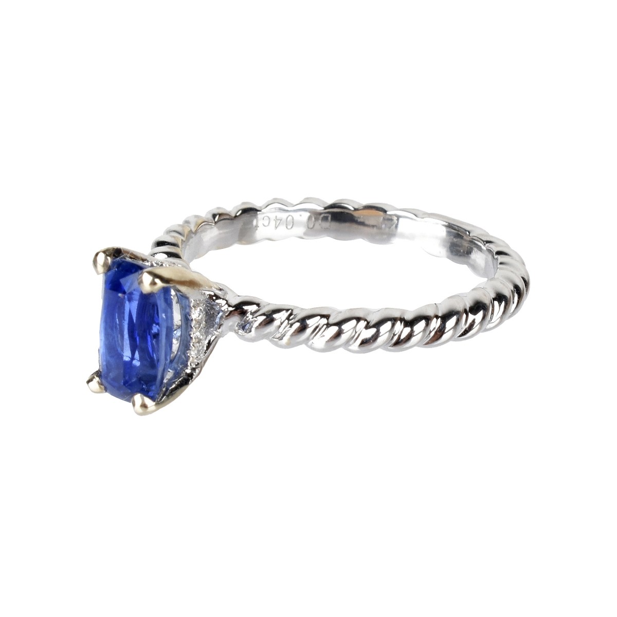 Sapphire, Diamond and 18K Ring