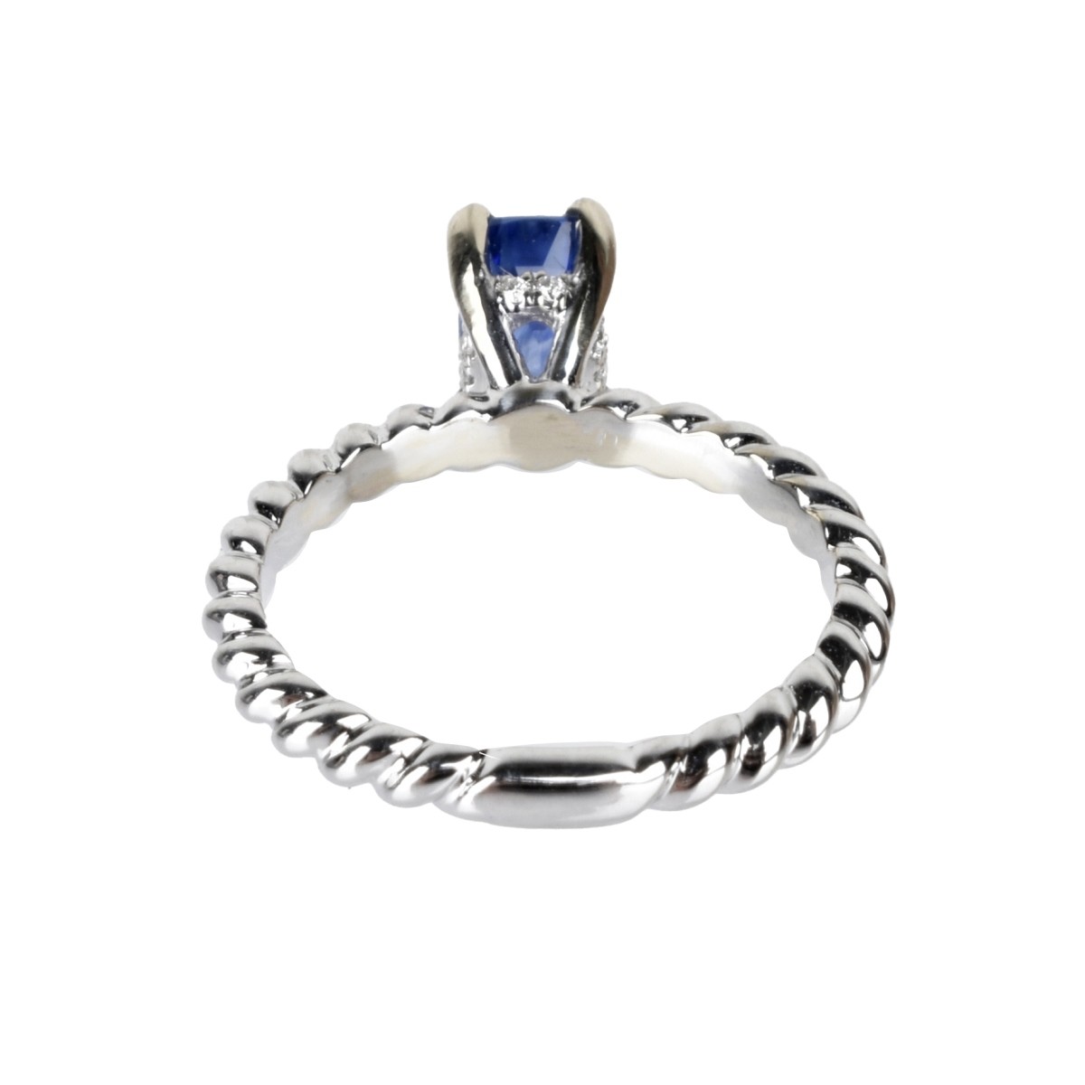 Sapphire, Diamond and 18K Ring