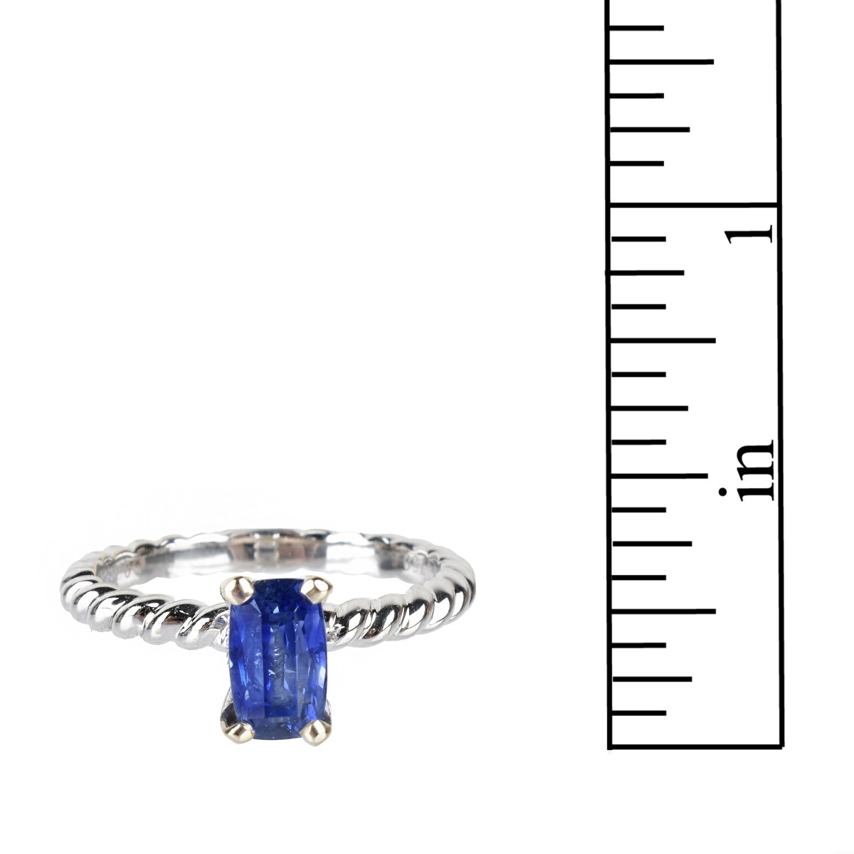 Sapphire, Diamond and 18K Ring