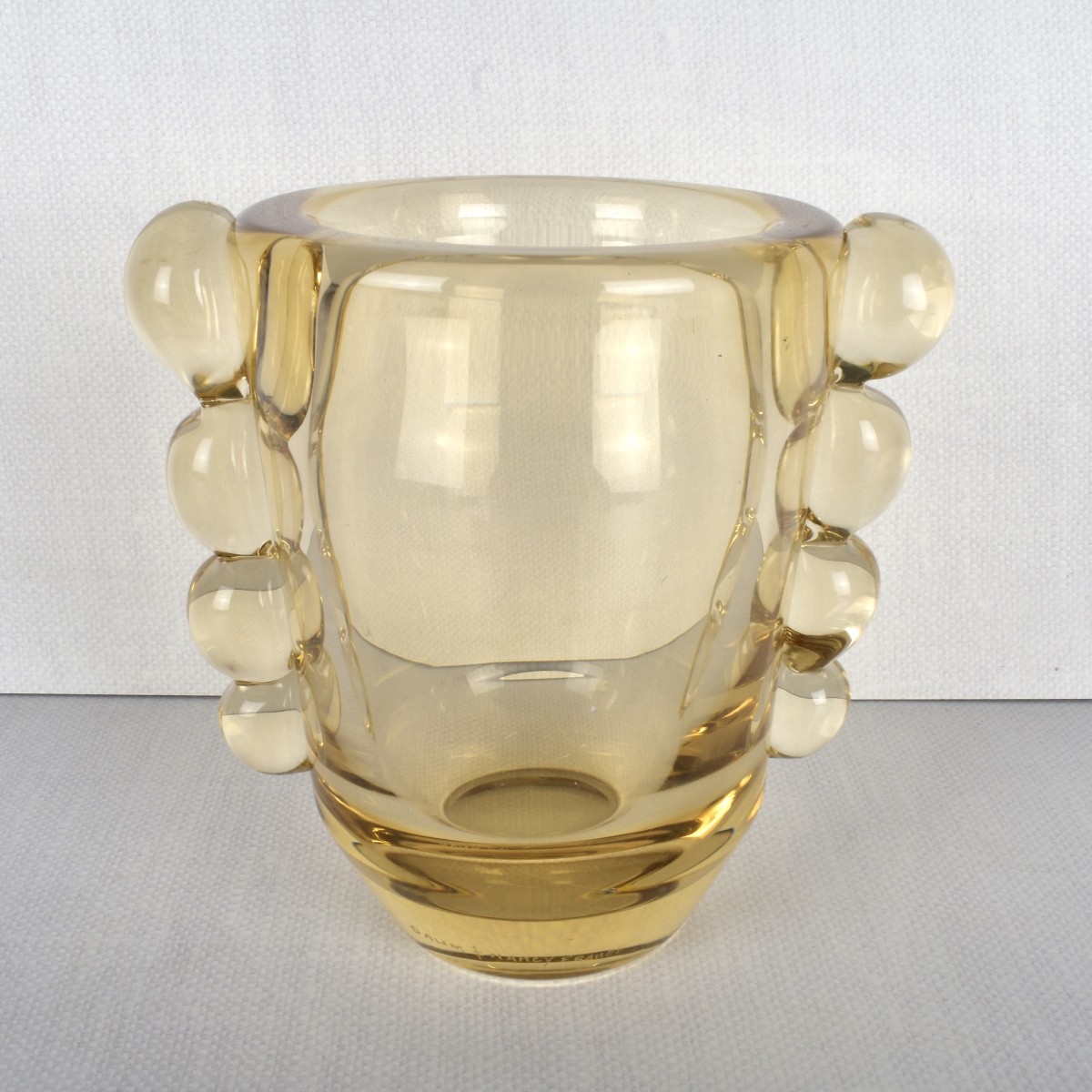 Daum Nancy Amber Glass Vase