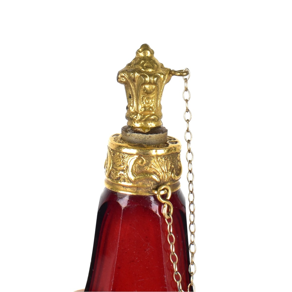 Antique Ruby Glass Scent Bottles