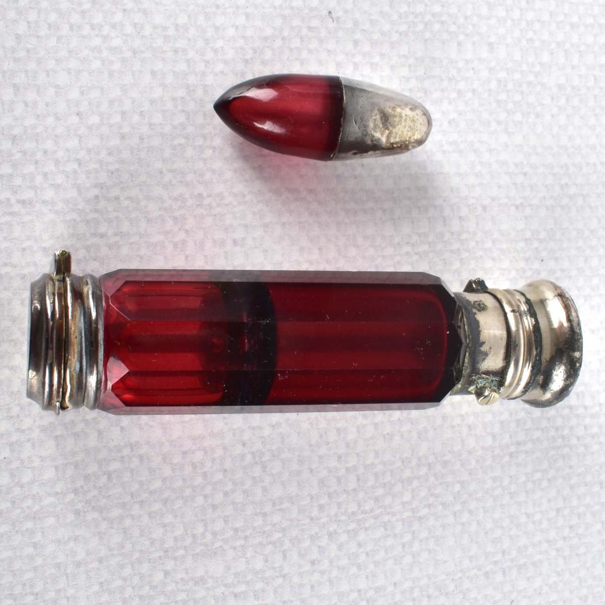 Antique Ruby Glass Scent Bottles