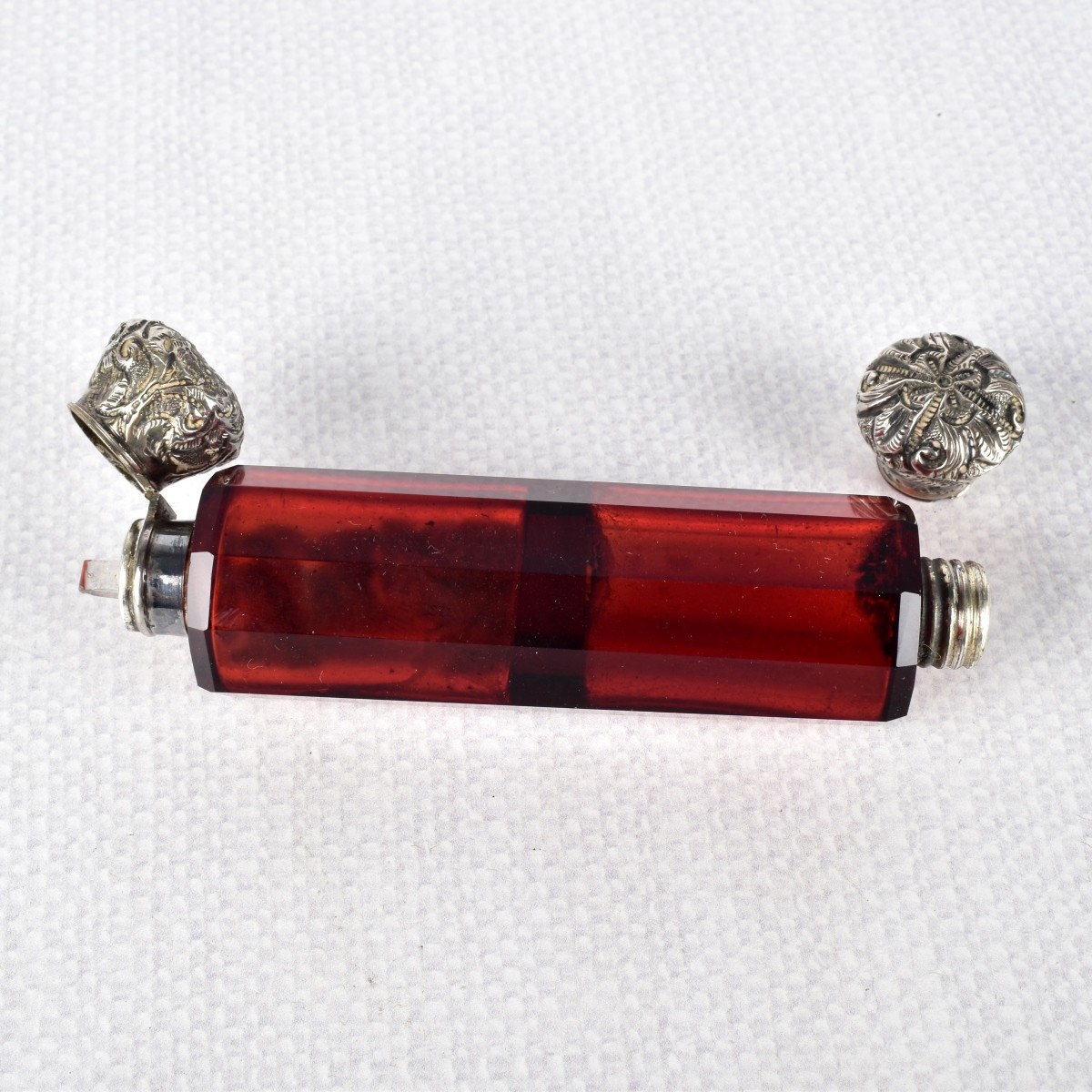 Antique Ruby Glass Scent Bottles