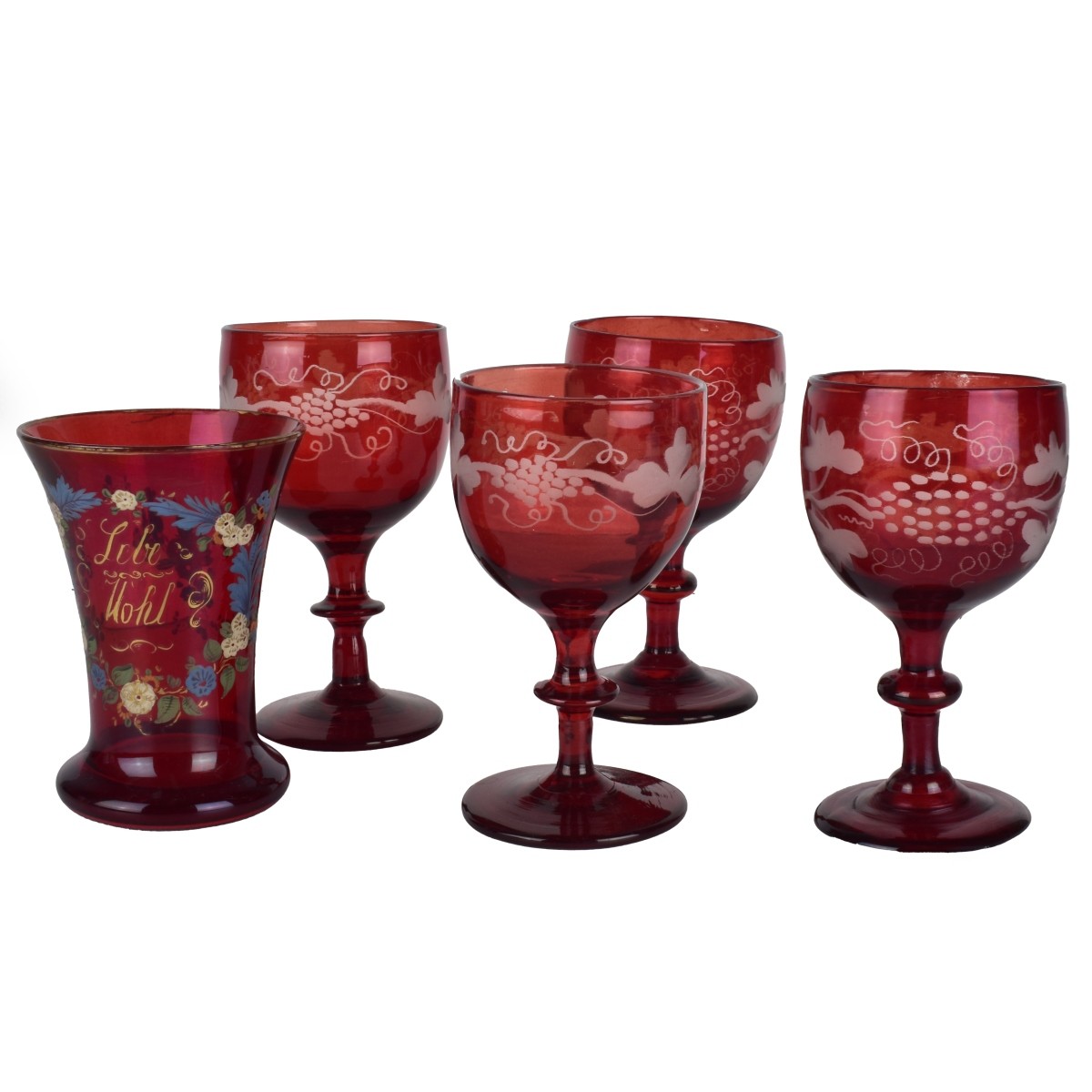 Ruby Glass Bohemian Glasses