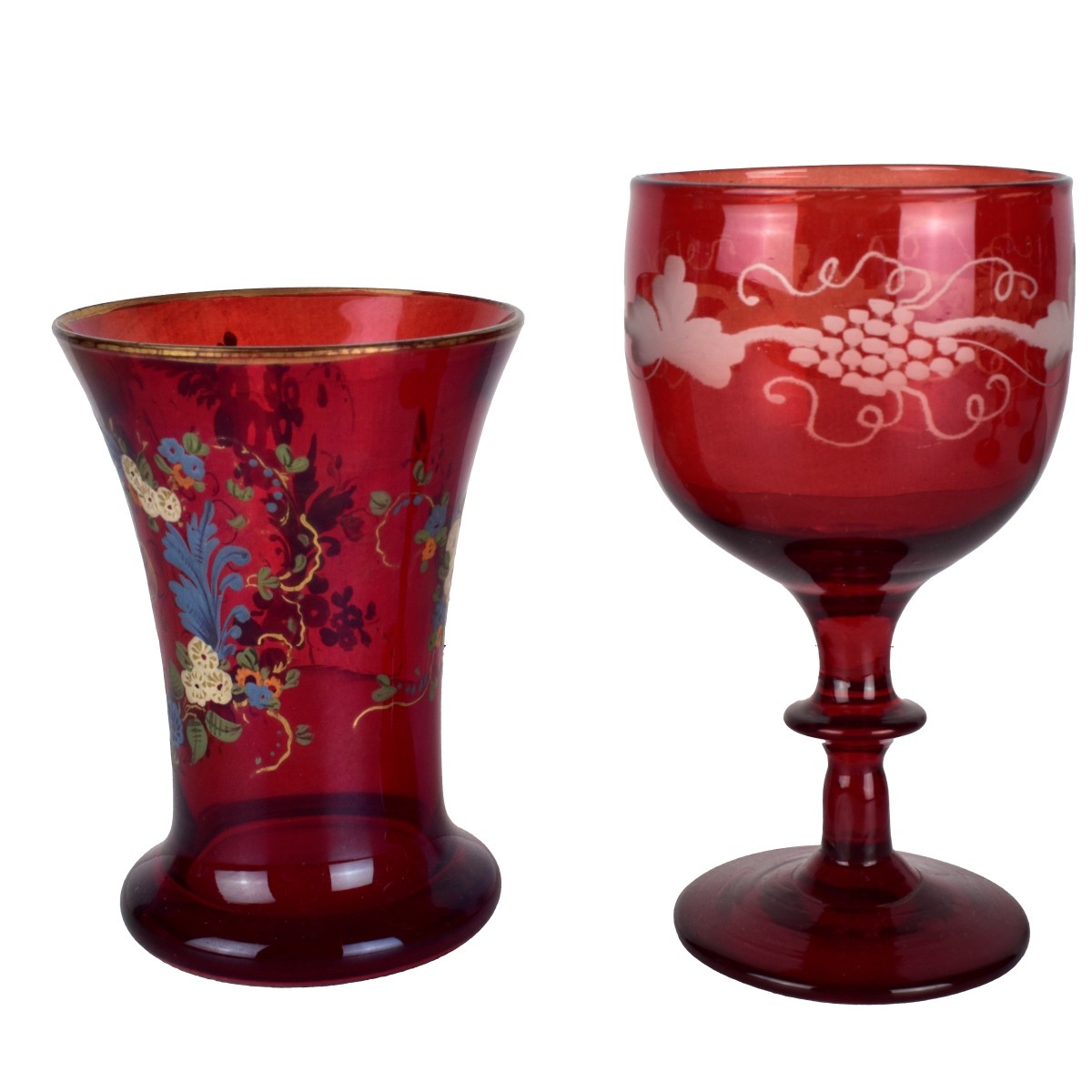 Ruby Glass Bohemian Glasses