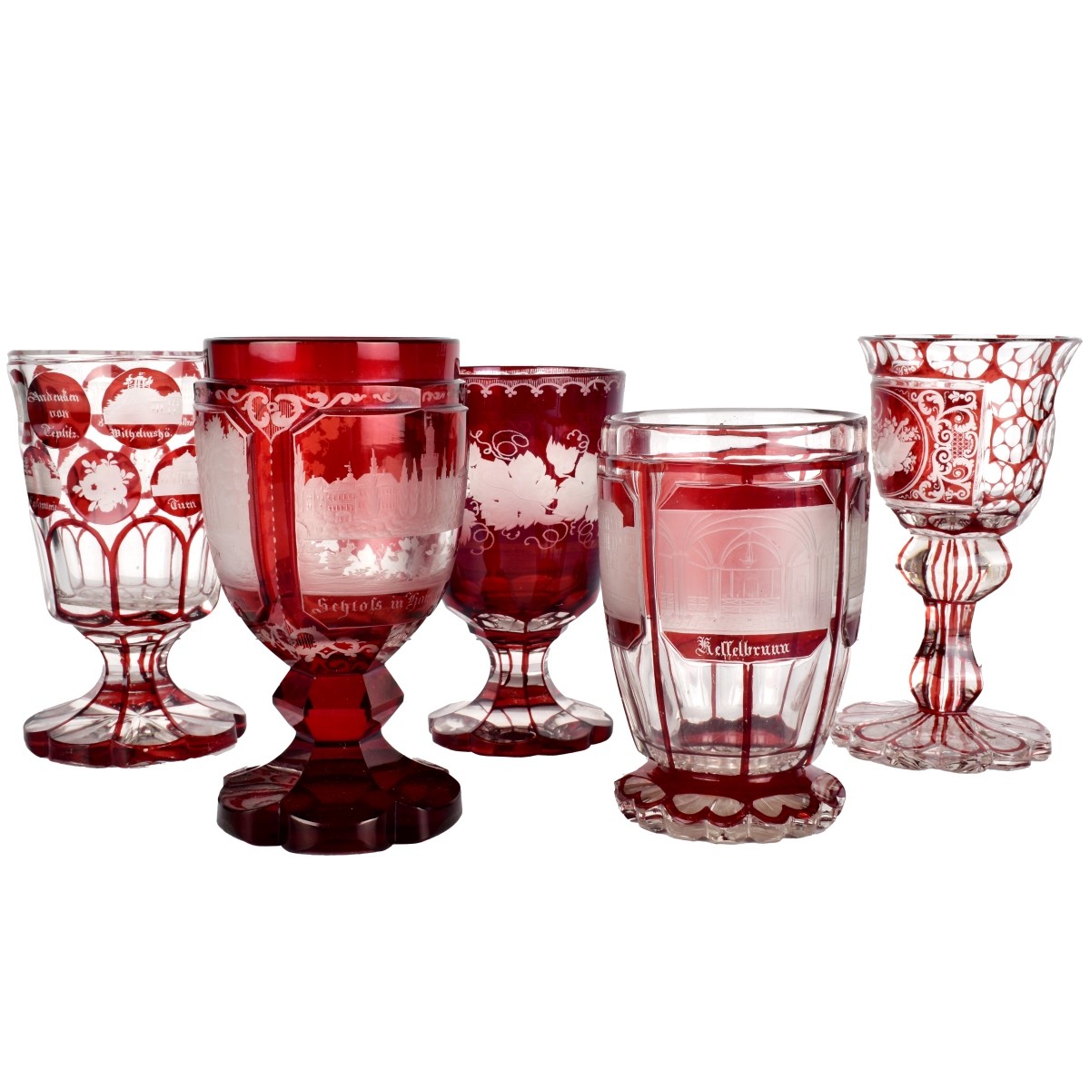 Ruby Glass Bohemian Glasses