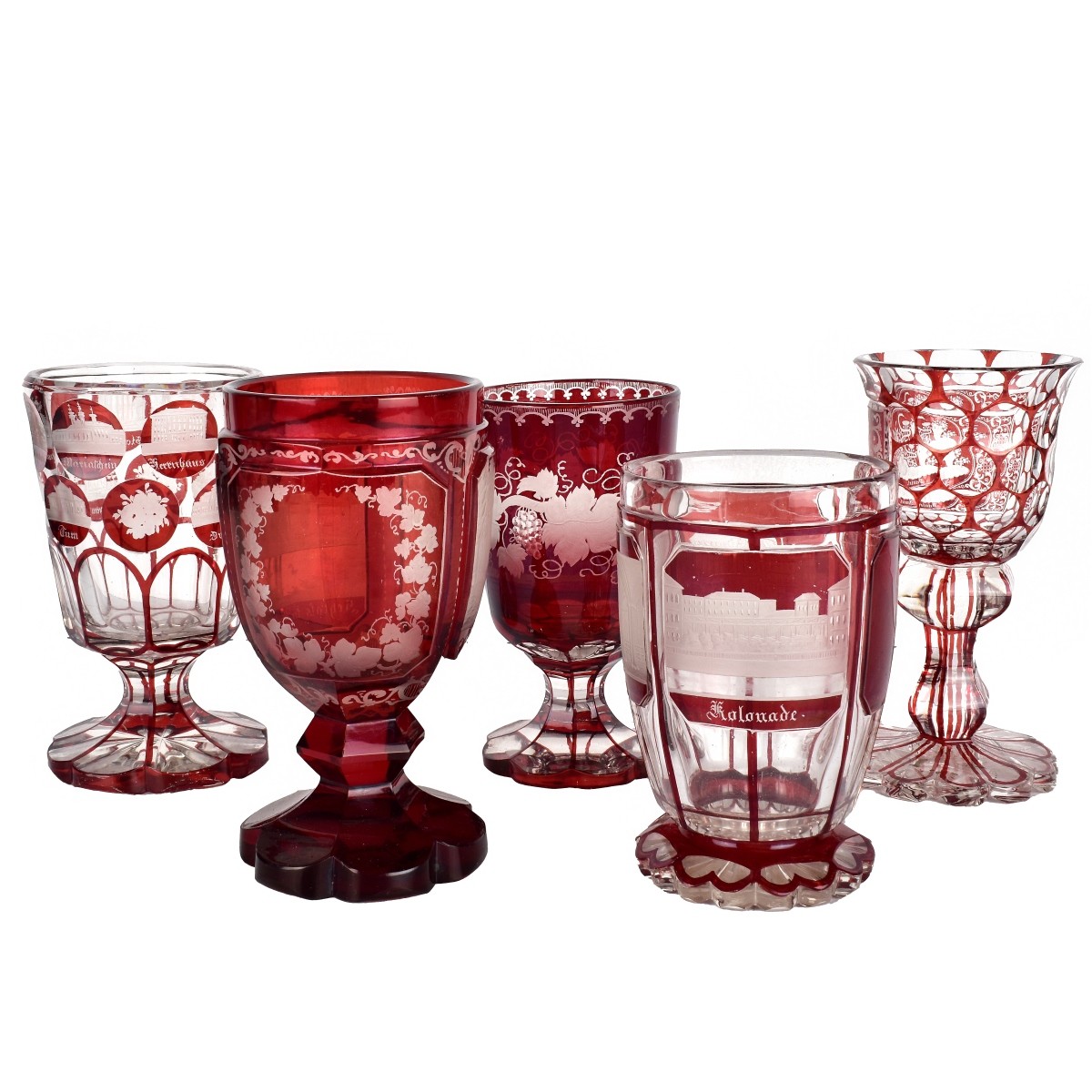 Ruby Glass Bohemian Glasses