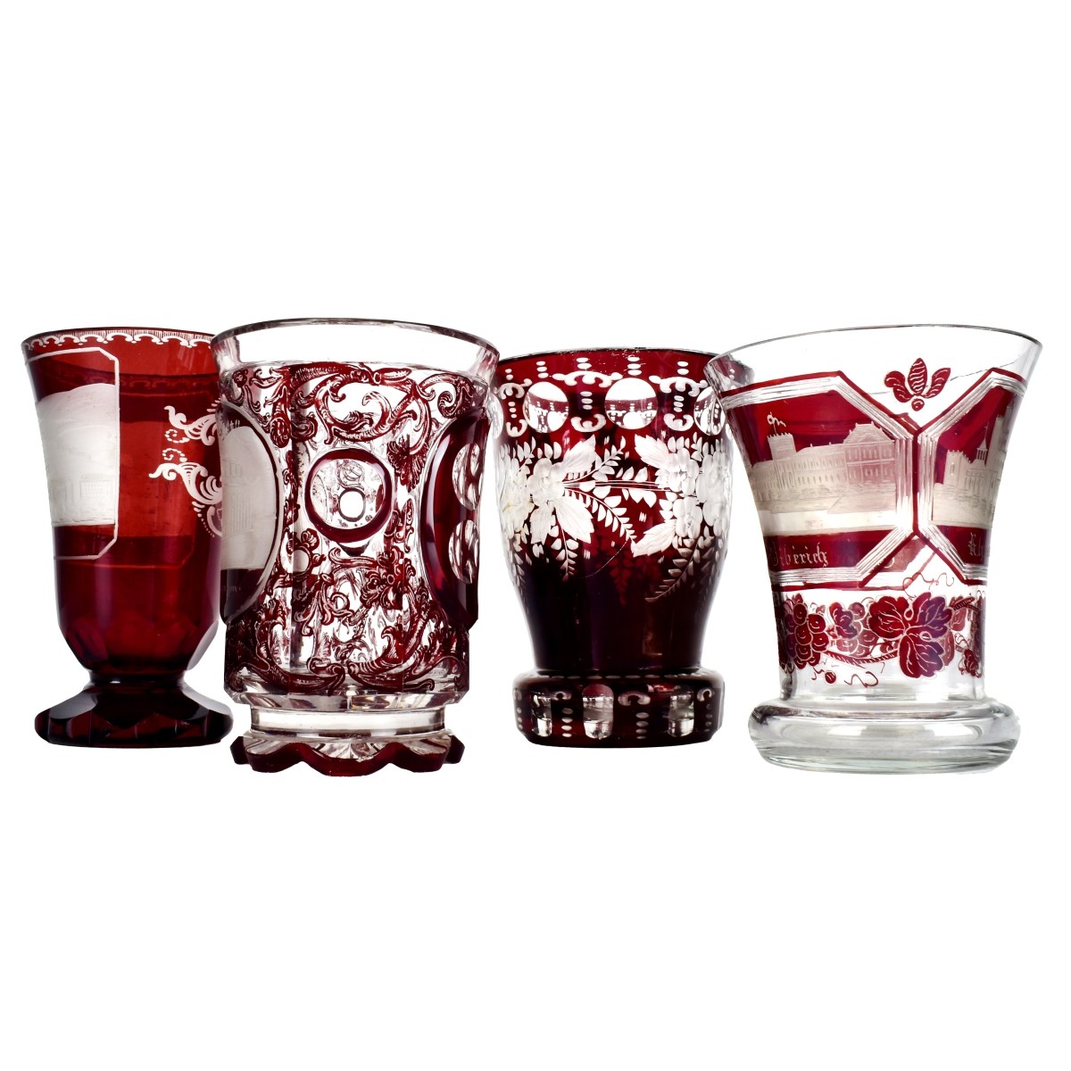 Ruby Bohemian Glasses