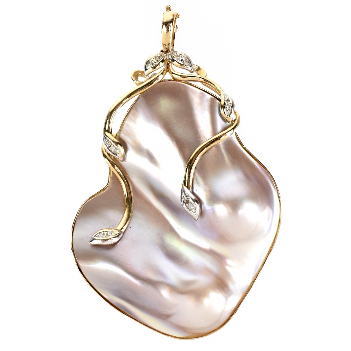 Pearl, Diamond and 14K Pendant