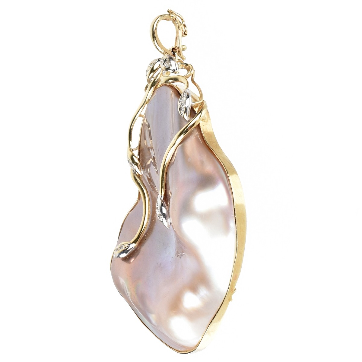 Pearl, Diamond and 14K Pendant