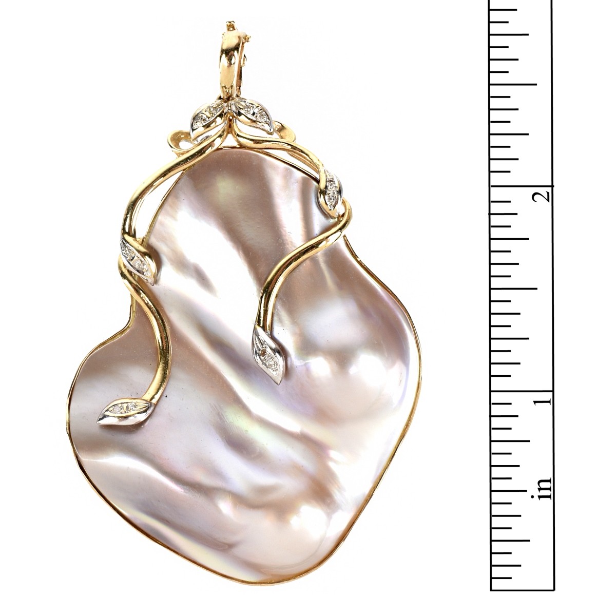 Pearl, Diamond and 14K Pendant