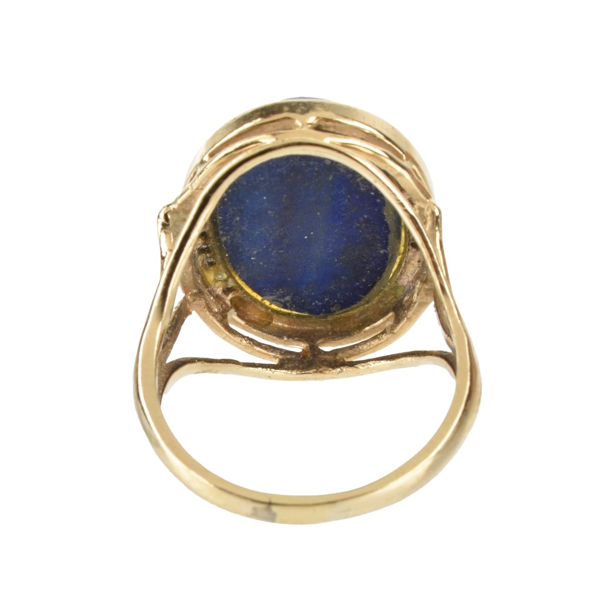 Lapis Lazuli, Diamond and 14K Ring