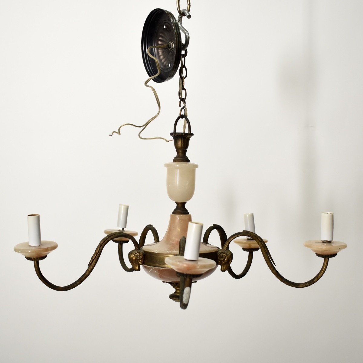 Bronze and Onyx Chandelier