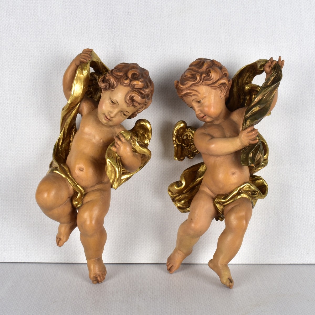 Vintage Pair of Composition Putti