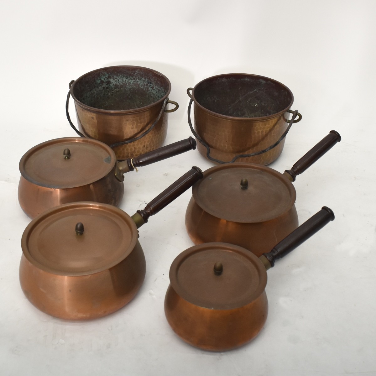 Hammered Copper Cooking Pots