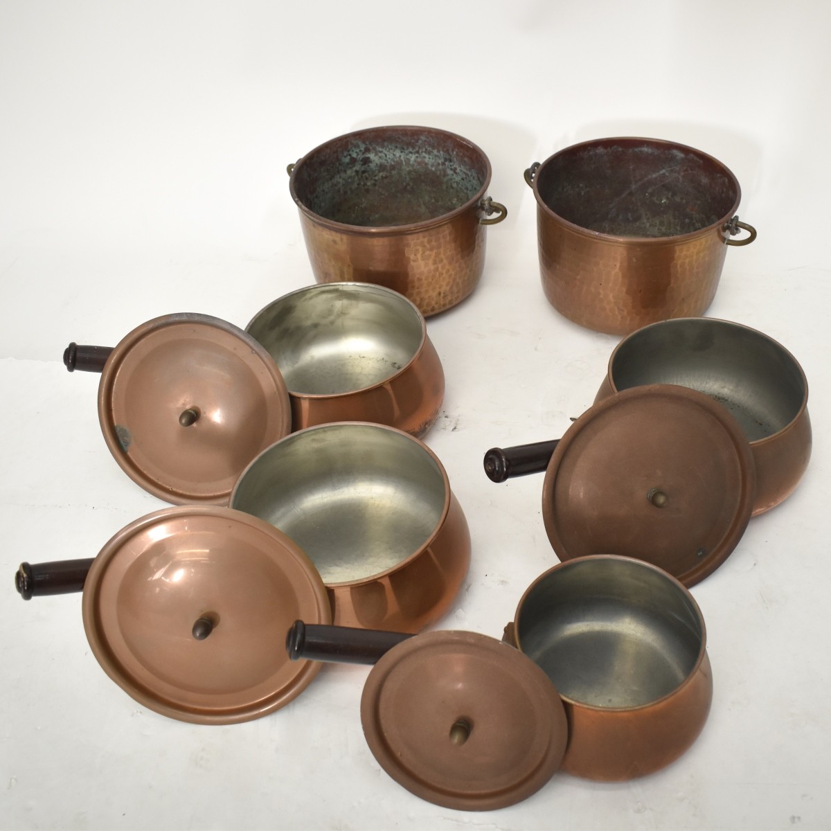 Hammered Copper Cooking Pots